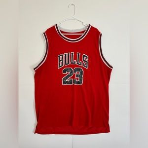 Vintage Chicago Bulls Michael Jordan #23 Jersey Sz L-XL Distressed Worn NBA